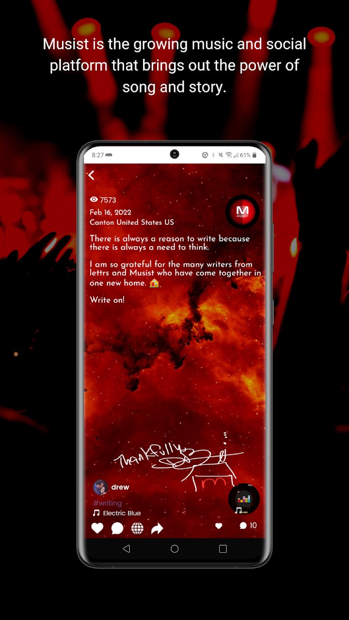 Musist app screenshot