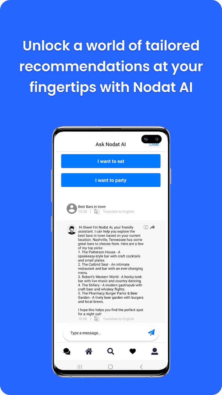 Nodat app screenshot